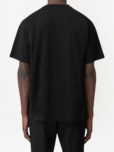 Burberry – Harriston – Schwarzes T-Shirt mit Logo-Aufdruck