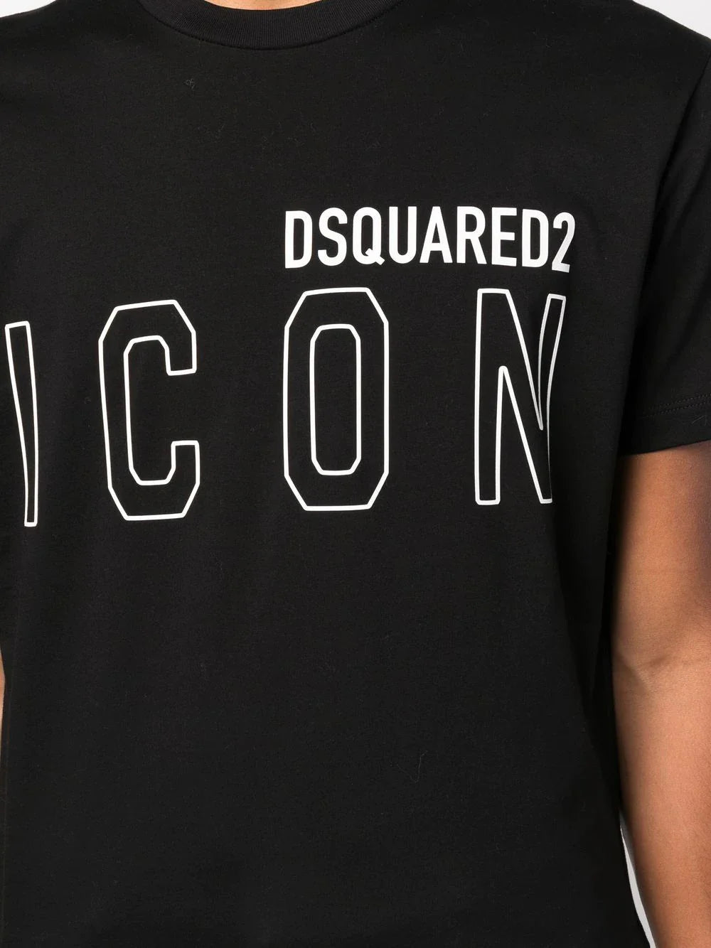 Dsquared2 – T-Shirt mit Symbolumriss in Schwarz