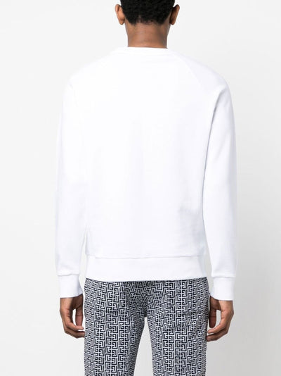 Balmain Paris – Weißes Sweatshirt mit Logo-Print