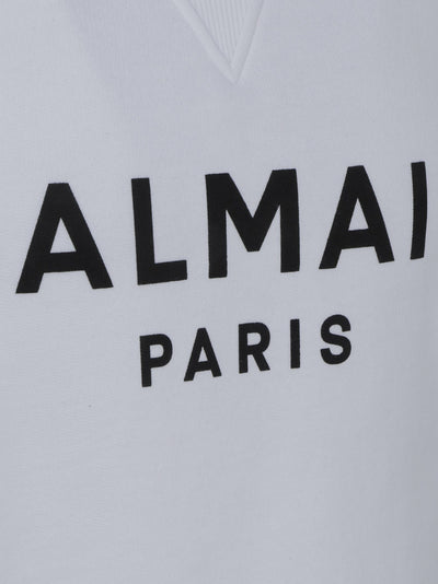 Balmain Paris – Weißes Sweatshirt mit Logo-Print