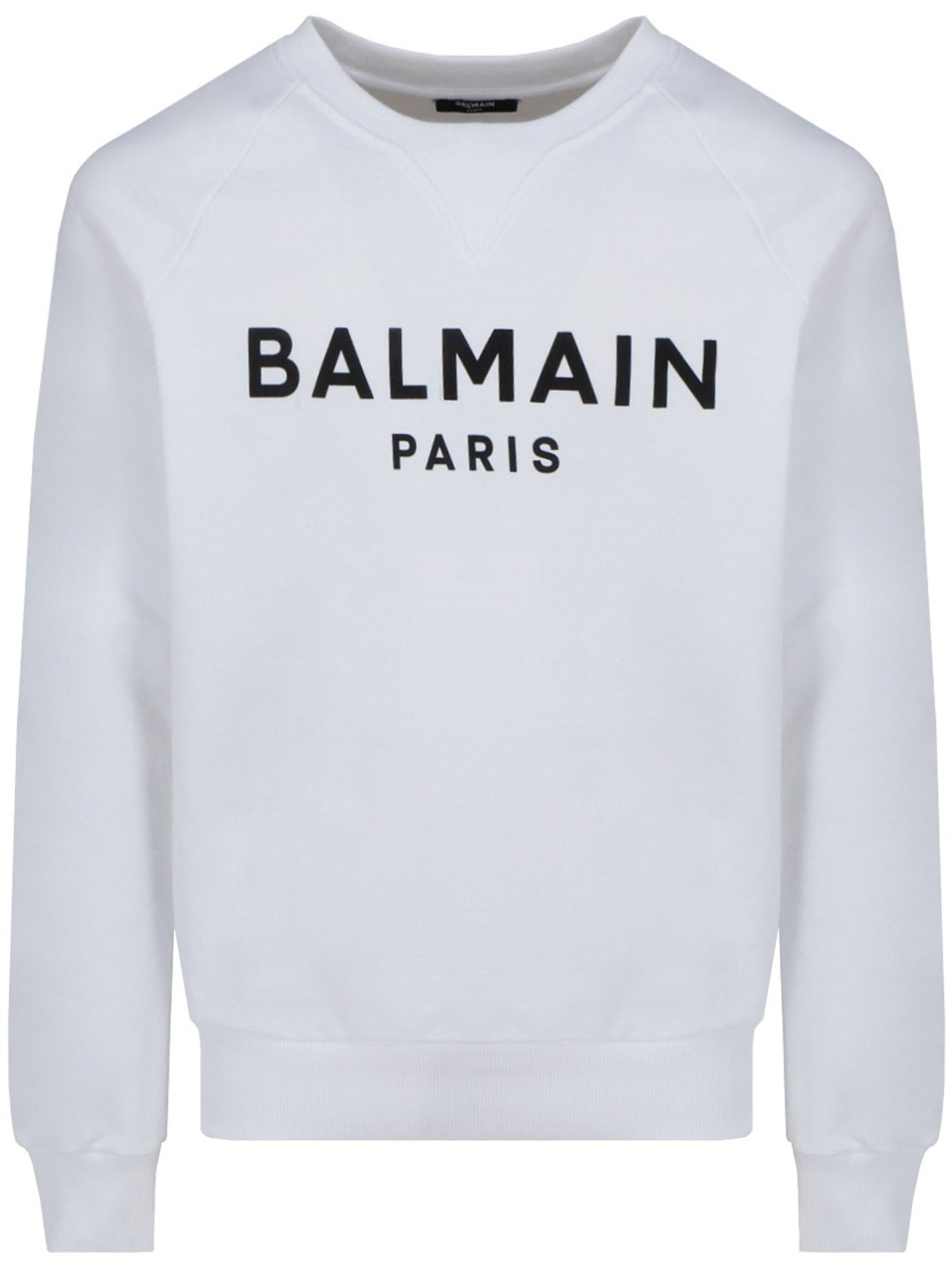 Balmain Paris – Weißes Sweatshirt mit Logo-Print