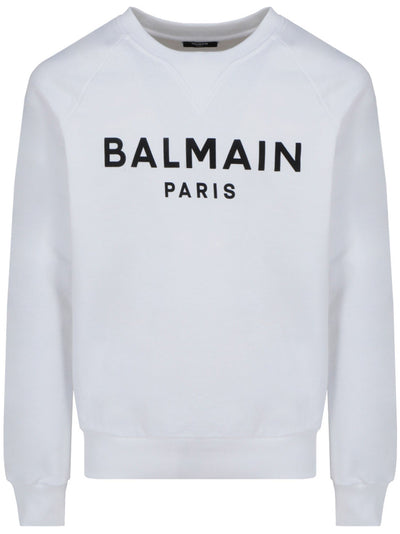 Balmain Paris – Weißes Sweatshirt mit Logo-Print