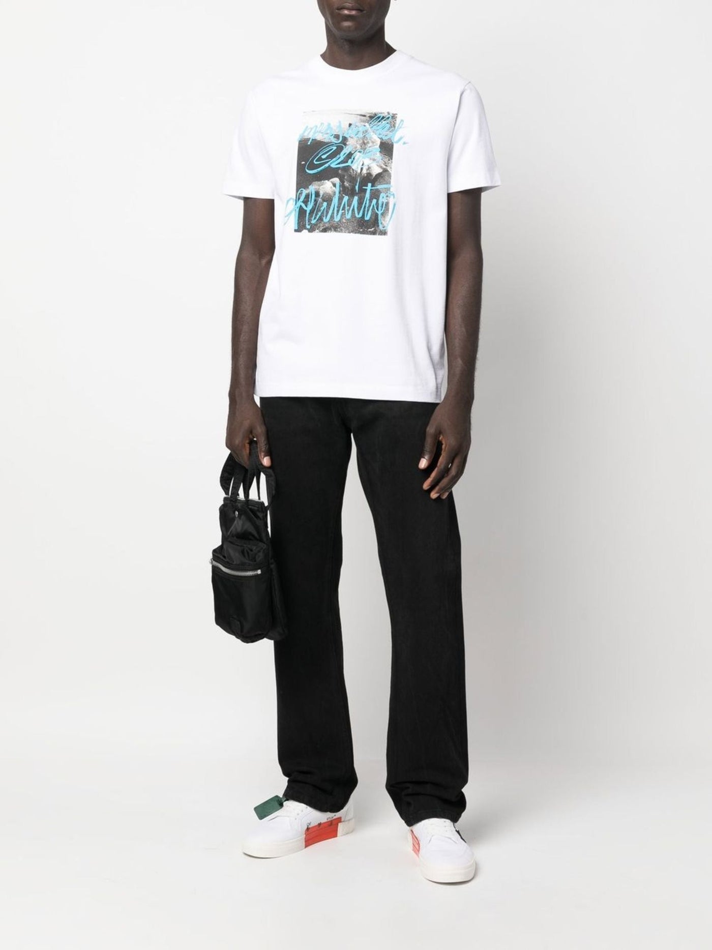 Off-White – Weißes T-Shirt mit Rocks-Type-Print