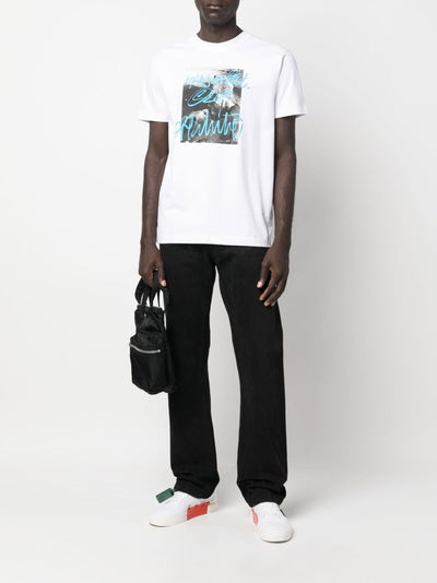 Off-White – Weißes T-Shirt mit Rocks-Type-Print