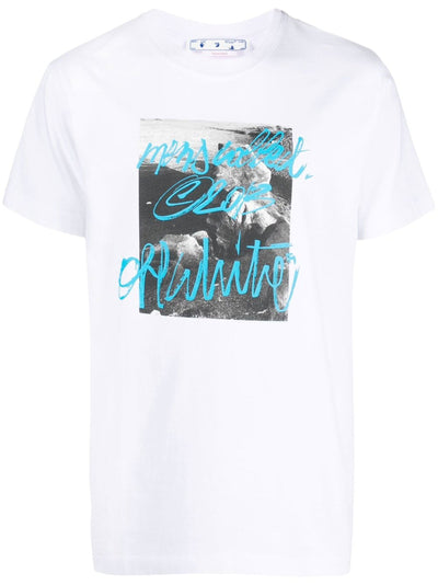 Off-White – Weißes T-Shirt mit Rocks-Type-Print