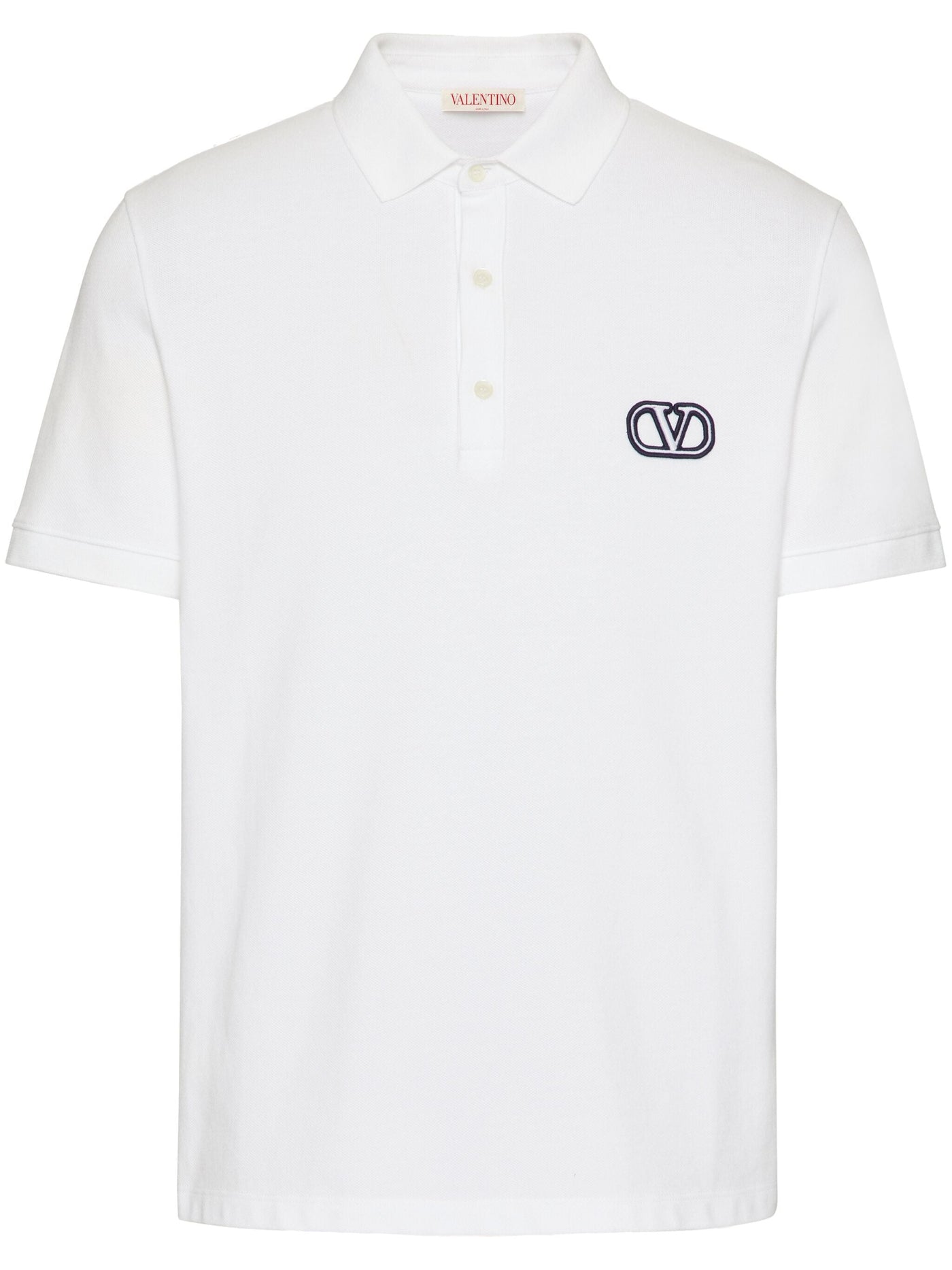 Valentino VLOGO Signature Patch Polo in Weiß