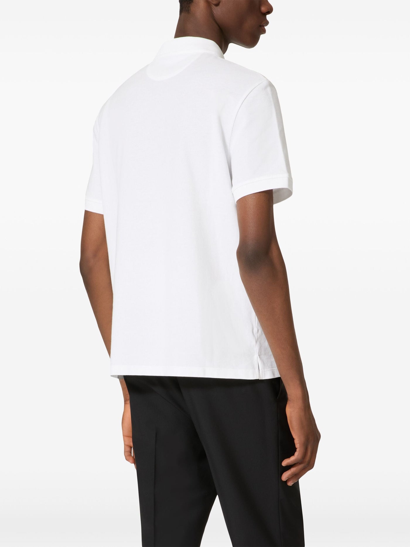 Valentino VLOGO Signature Patch Polo in Weiß