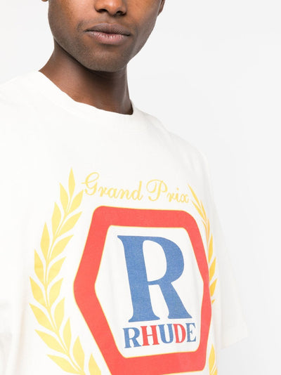 Rhude Hoops Weltmeister-T-Shirt in Weiß