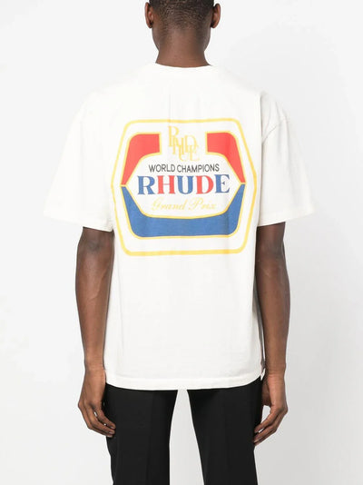 Rhude Hoops Weltmeister-T-Shirt in Weiß