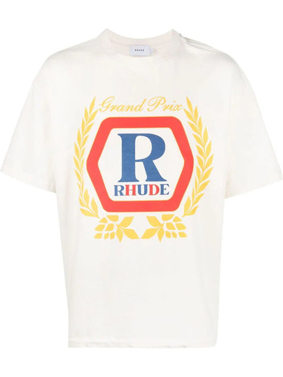 Rhude Hoops Weltmeister-T-Shirt in Weiß