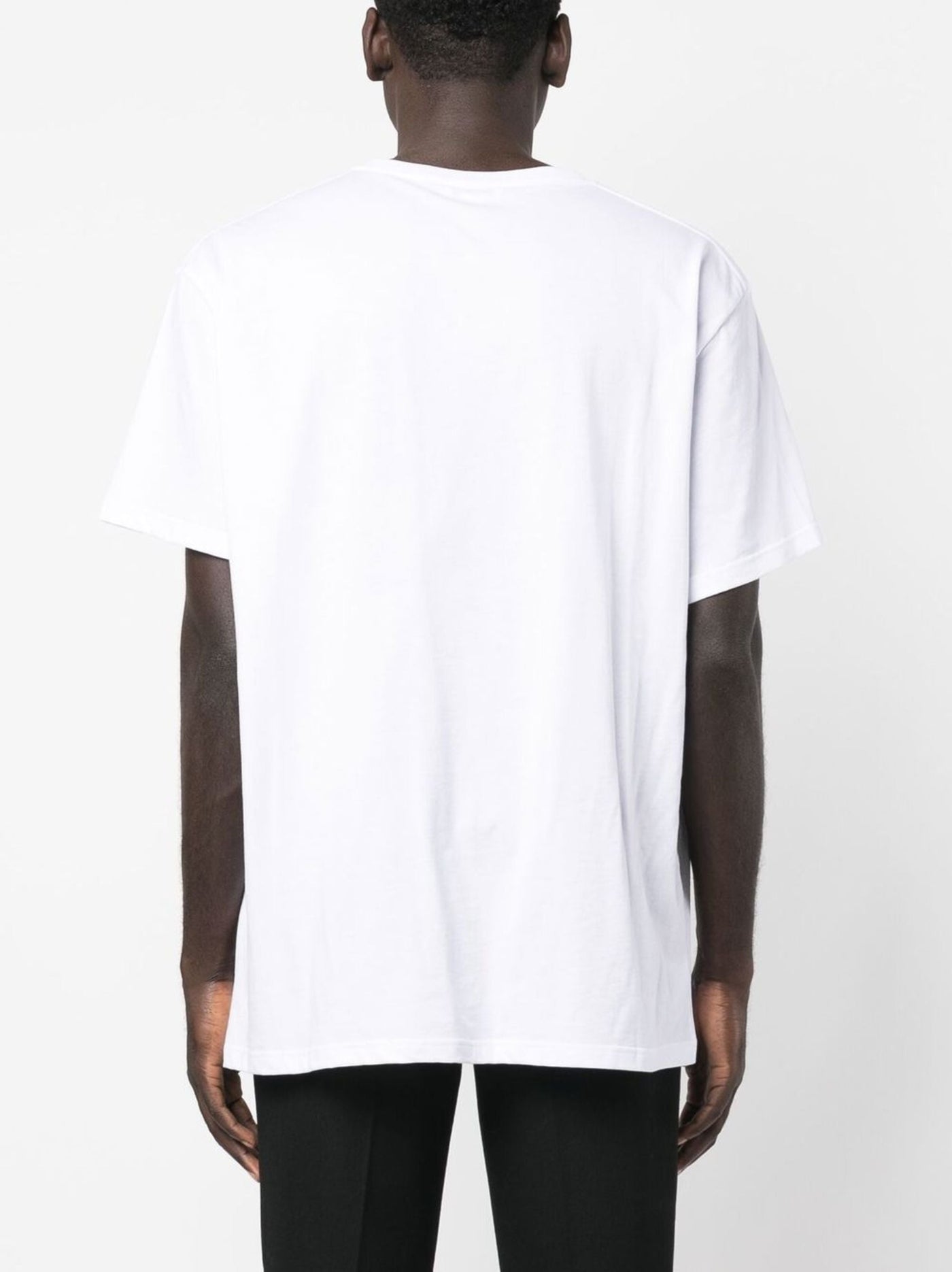 Alexander McQueen – Weißes T-Shirt mit Spray Crush-Logoprint