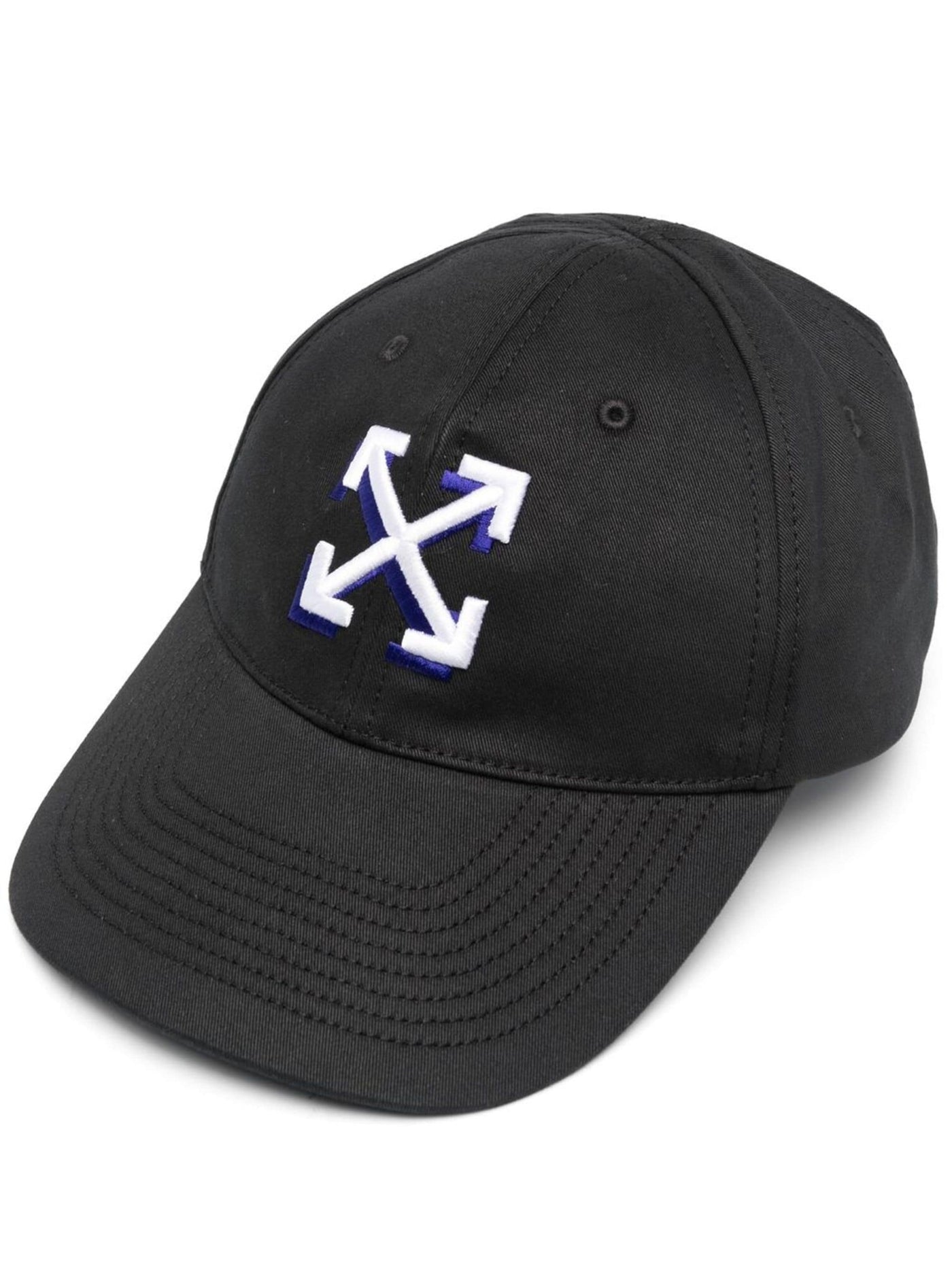 Off-White – Schwarze Baseballkappe mit Pfeil-Print