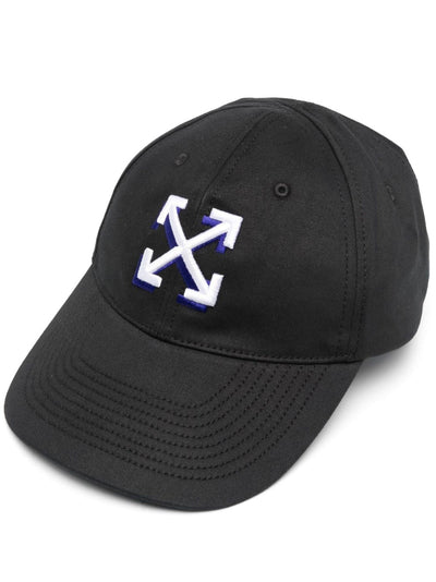 Off-White – Schwarze Baseballkappe mit Pfeil-Print