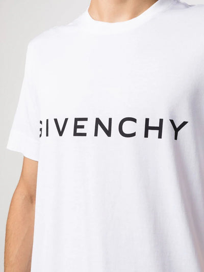 Givenchy – Archetype – Weißes T-Shirt mit Logo-Print