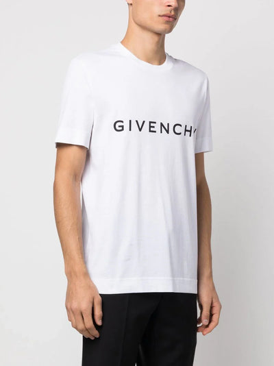 Givenchy – Archetype – Weißes T-Shirt mit Logo-Print