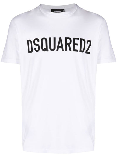 Dsquared2 – Lässiges T-Shirt mit Logo-Print in Weiß