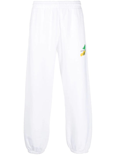 Off-White – Weiße Jogginghose mit Brush Arrows-Logo-Aufdruck