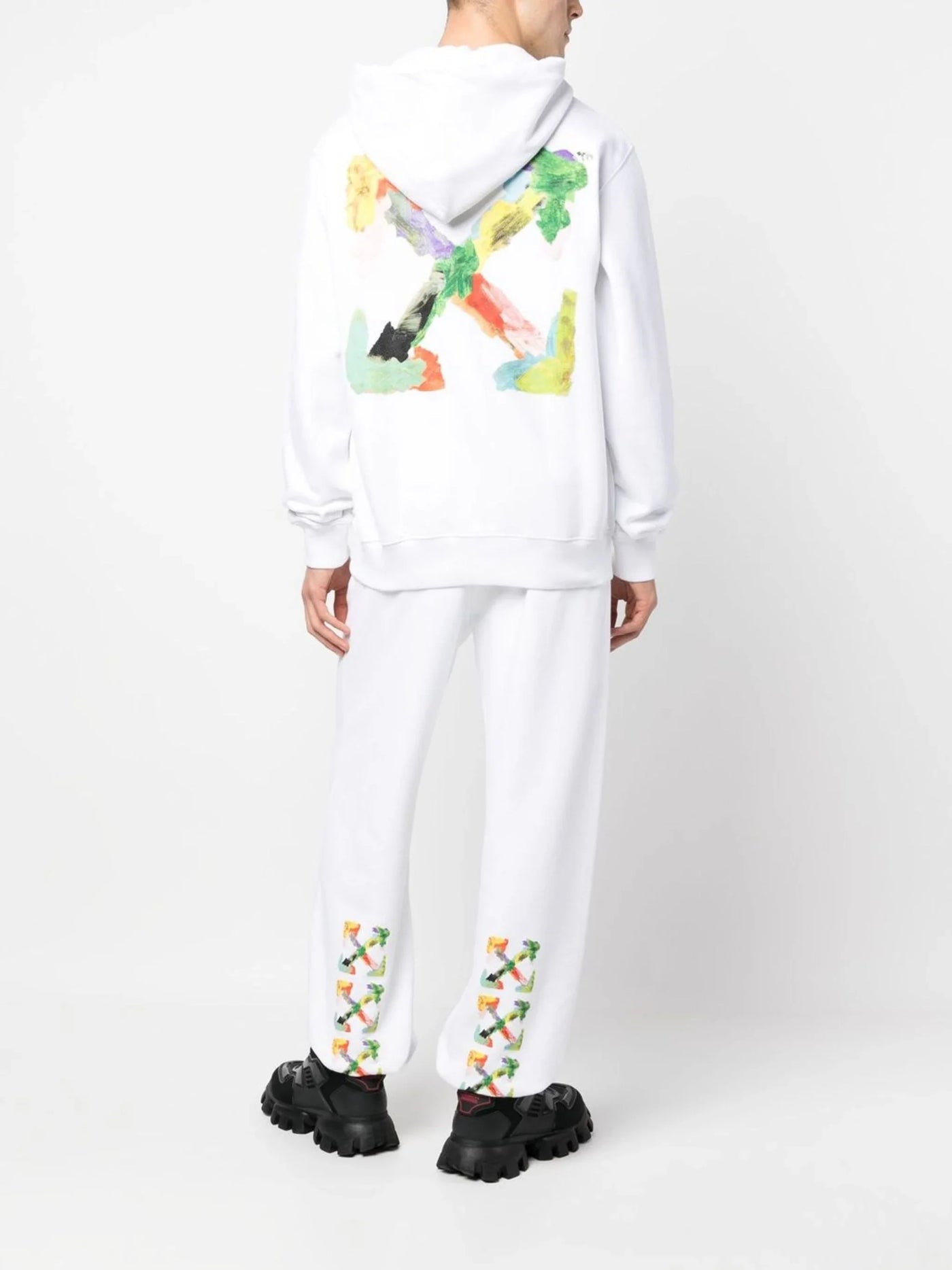 Off-White – Weiße Jogginghose mit Brush Arrows-Logo-Aufdruck