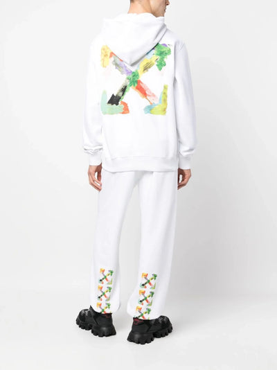 Off-White – Weiße Jogginghose mit Brush Arrows-Logo-Aufdruck