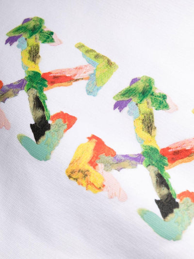 Off-White – Weiße Jogginghose mit Brush Arrows-Logo-Aufdruck