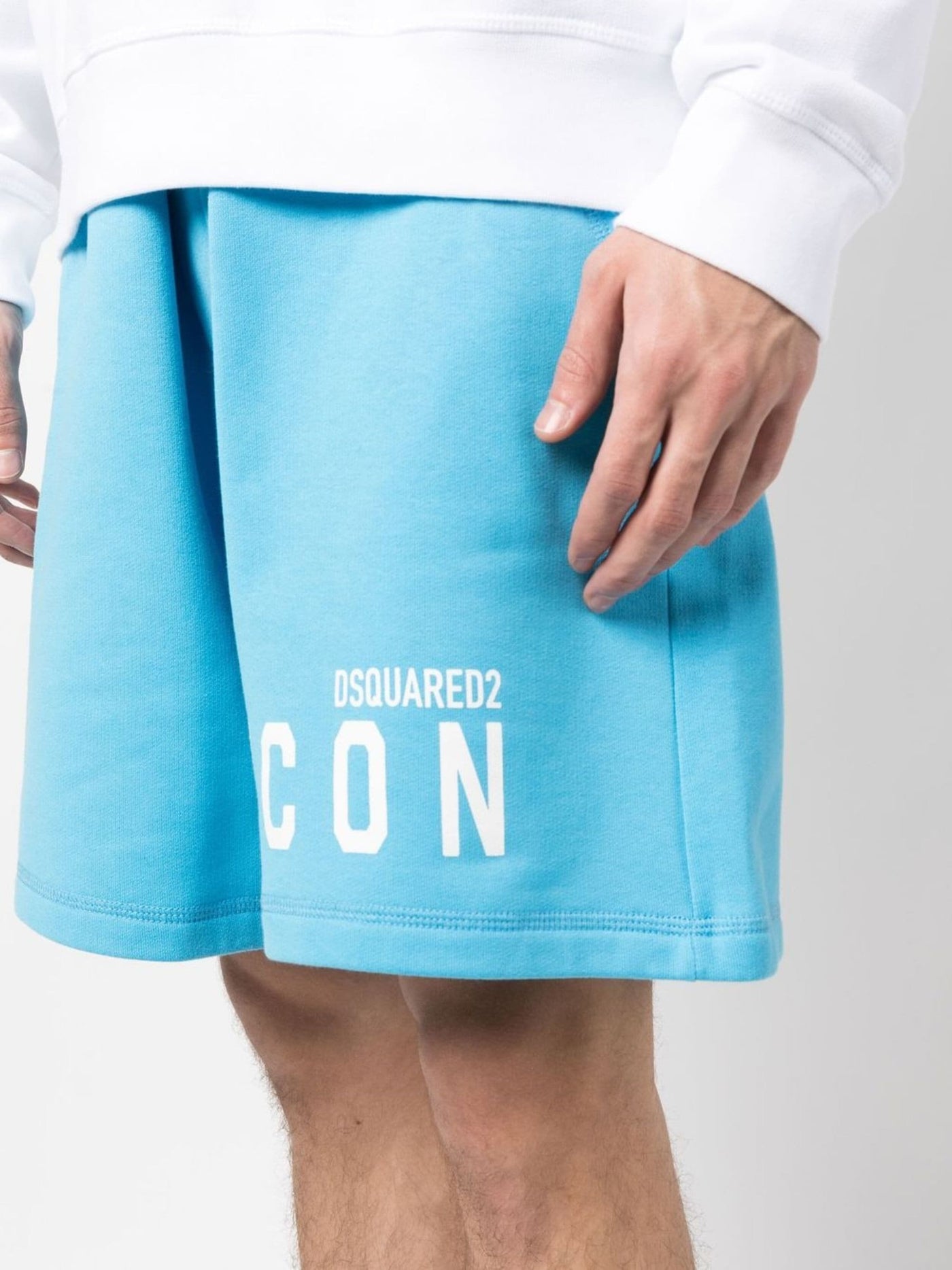 Dsquared2 – Blaue Baumwollshorts mit Icon-Logo-Print