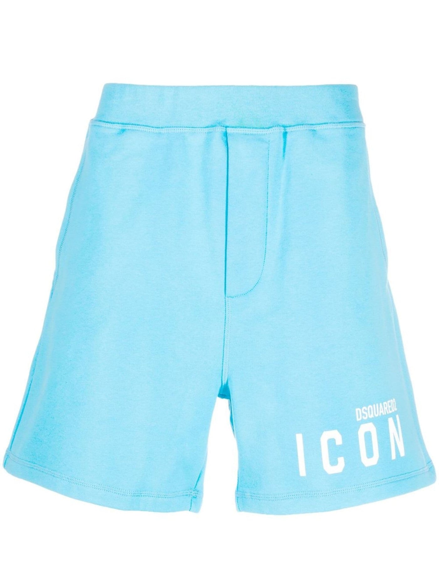 Dsquared2 – Blaue Baumwollshorts mit Icon-Logo-Print