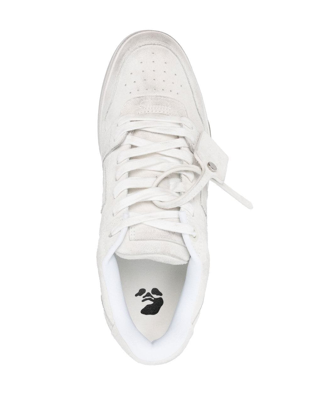 Off-White – Out of Office – Weiße Vintage-Sneaker aus Wildleder 