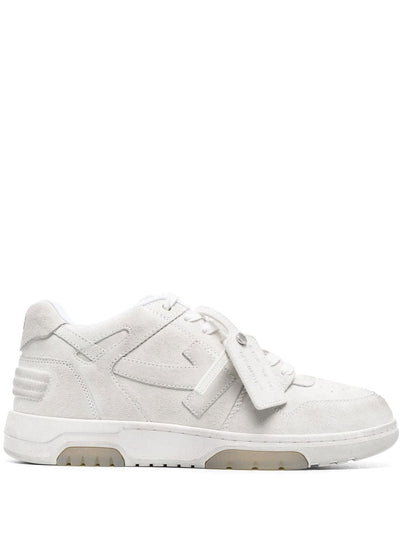 Off-White – Out of Office – Weiße Vintage-Sneaker aus Wildleder 
