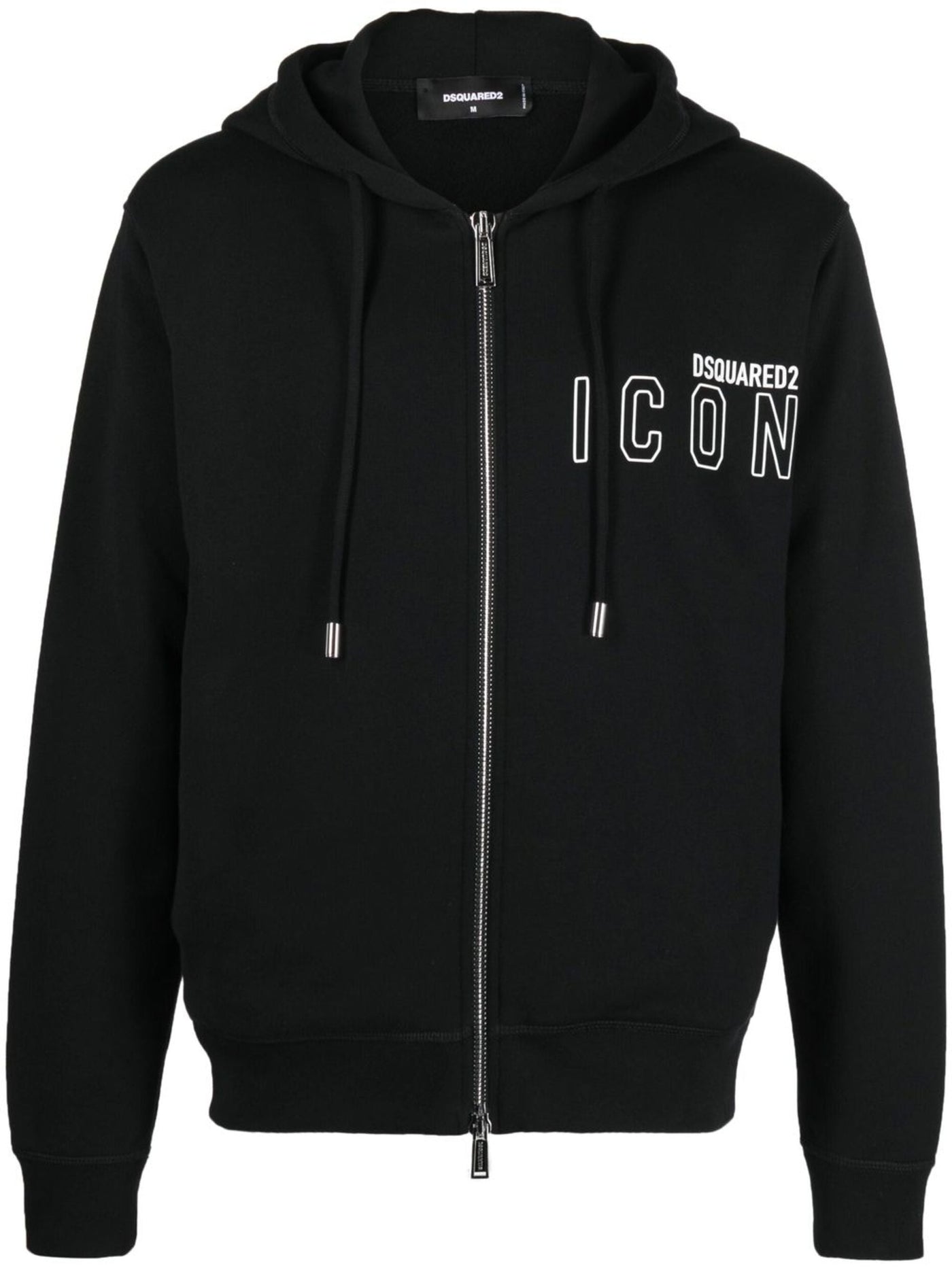 Dsquared2 – Schwarze Kapuzenjacke mit Reißverschluss und Icon-Logo