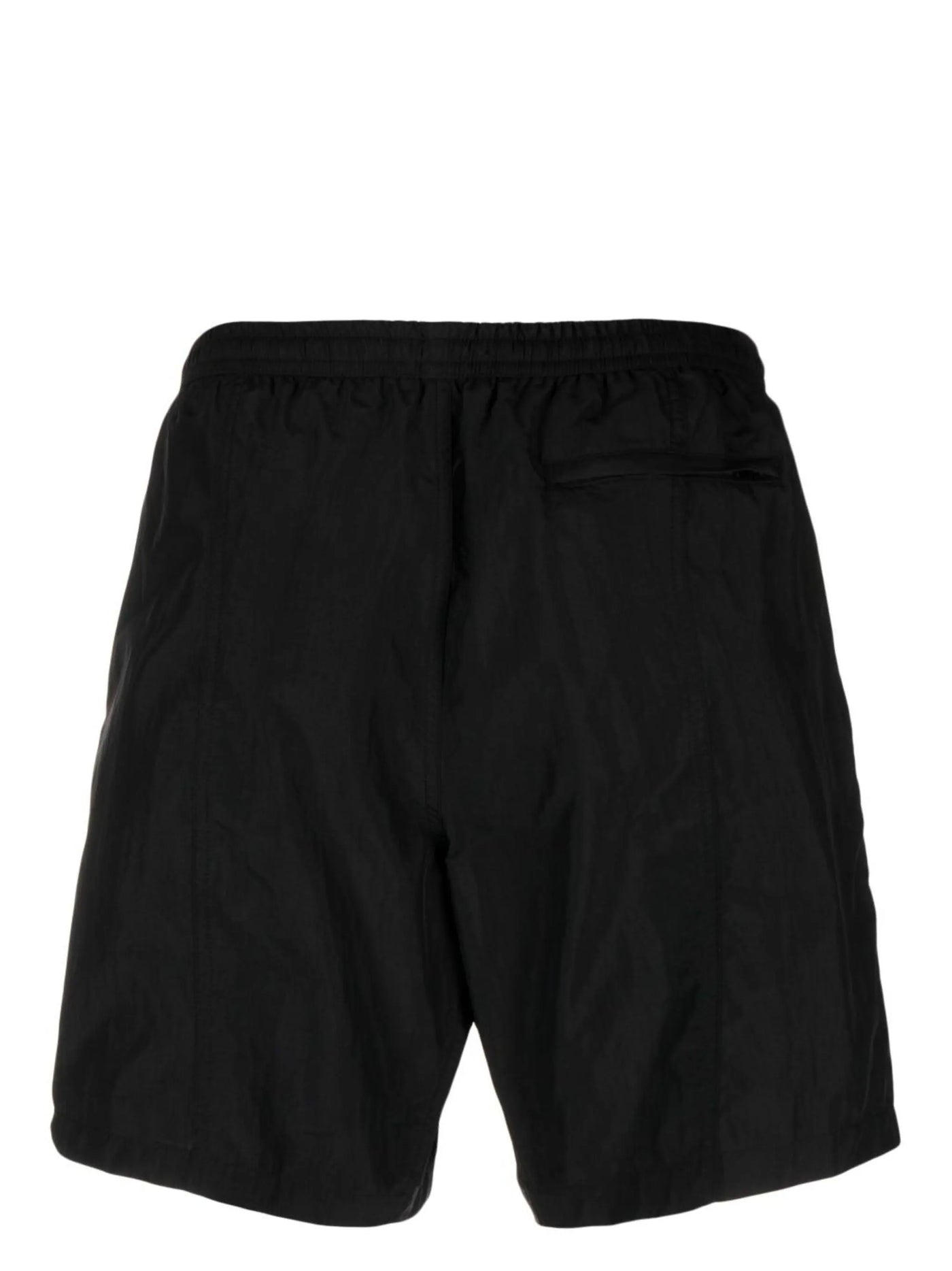 AMI PARIS – Badeshorts mit gesticktem Logo in Schwarz