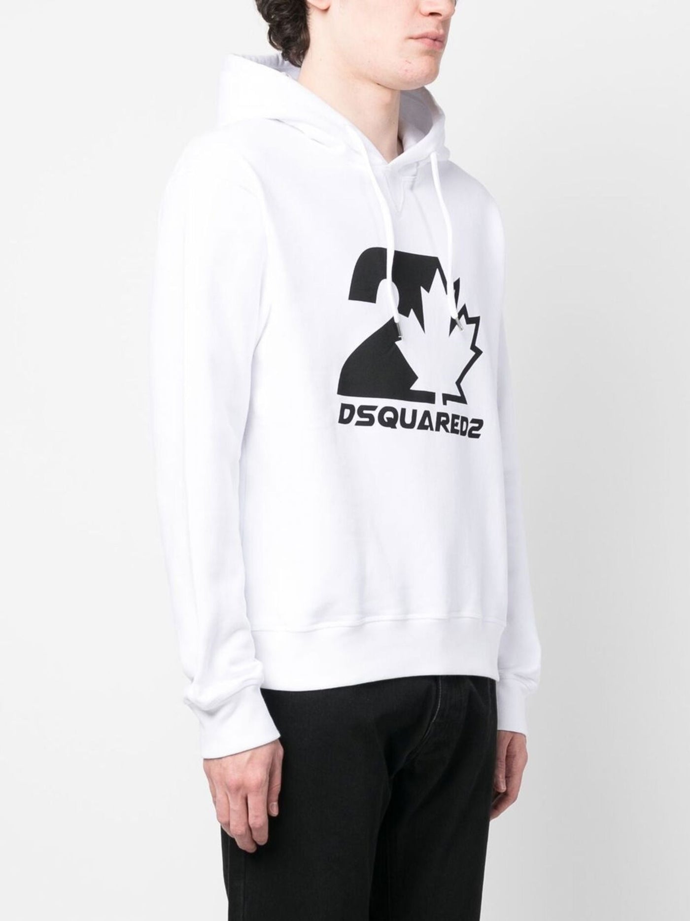 Dsquared2 Cool Fit Ahornblatt-Hoodie Weiß