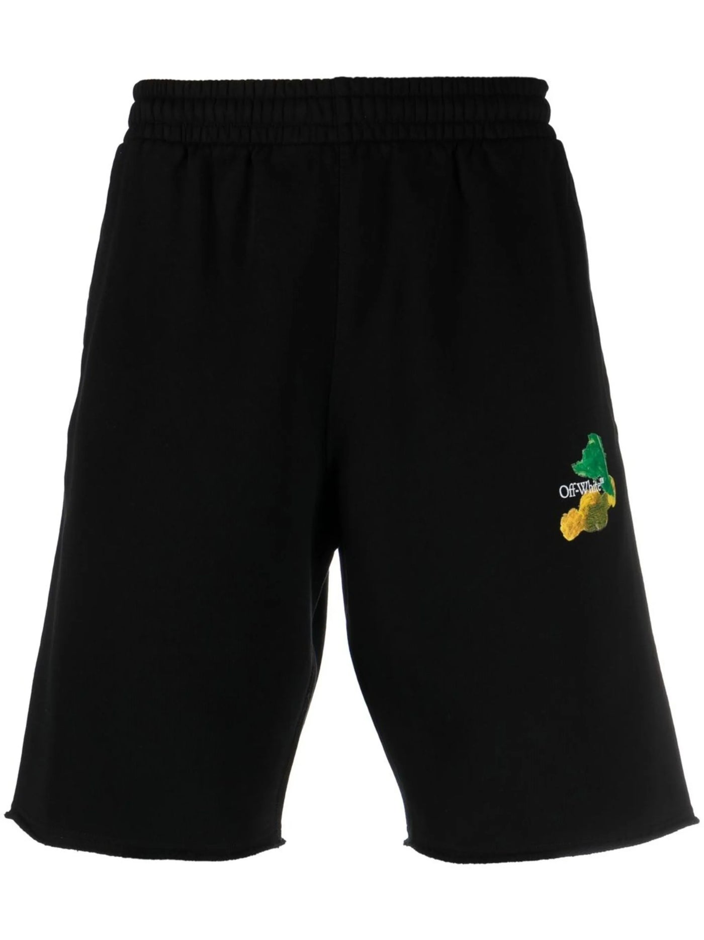 Off-White – Schwarze Shorts mit Brush Arrows-Logo-Print