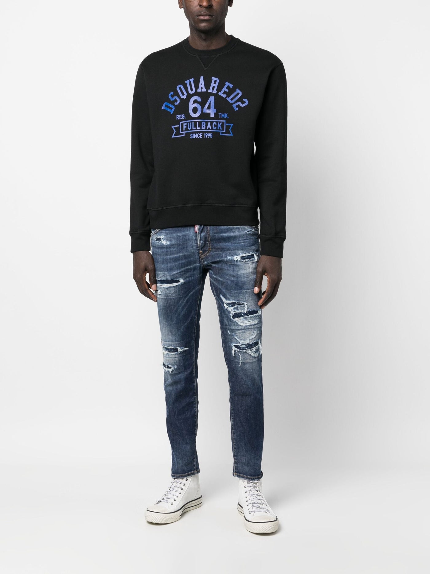 Dsquared2 Fullback College Sweatshirt Schwarz