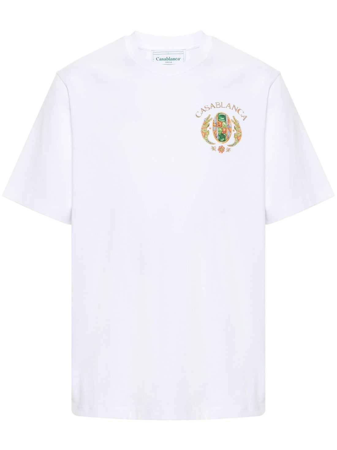 Casablanca Joyaux D'Afrique Tennis Club bedrucktes T-Shirt in Weiß