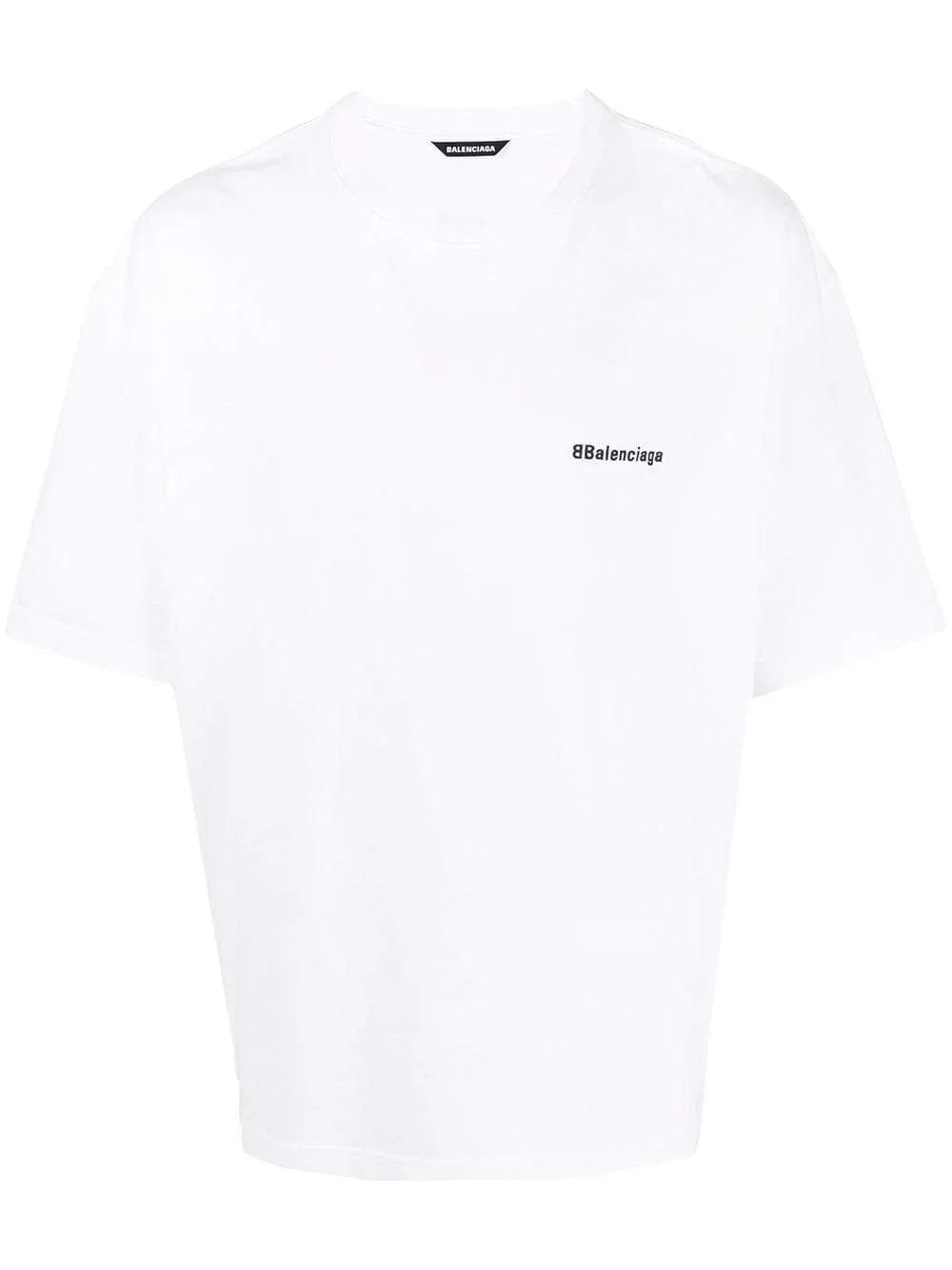 Balenciaga – Oversize-T-Shirt mit BB-Logo-Stickerei in Weiß