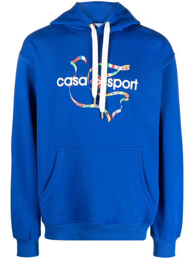 Casablanca Sport Logo Hoodie Blau