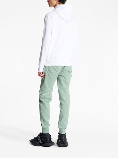 Balmain Paris – Weißer Kapuzenpullover mit Logo-Print