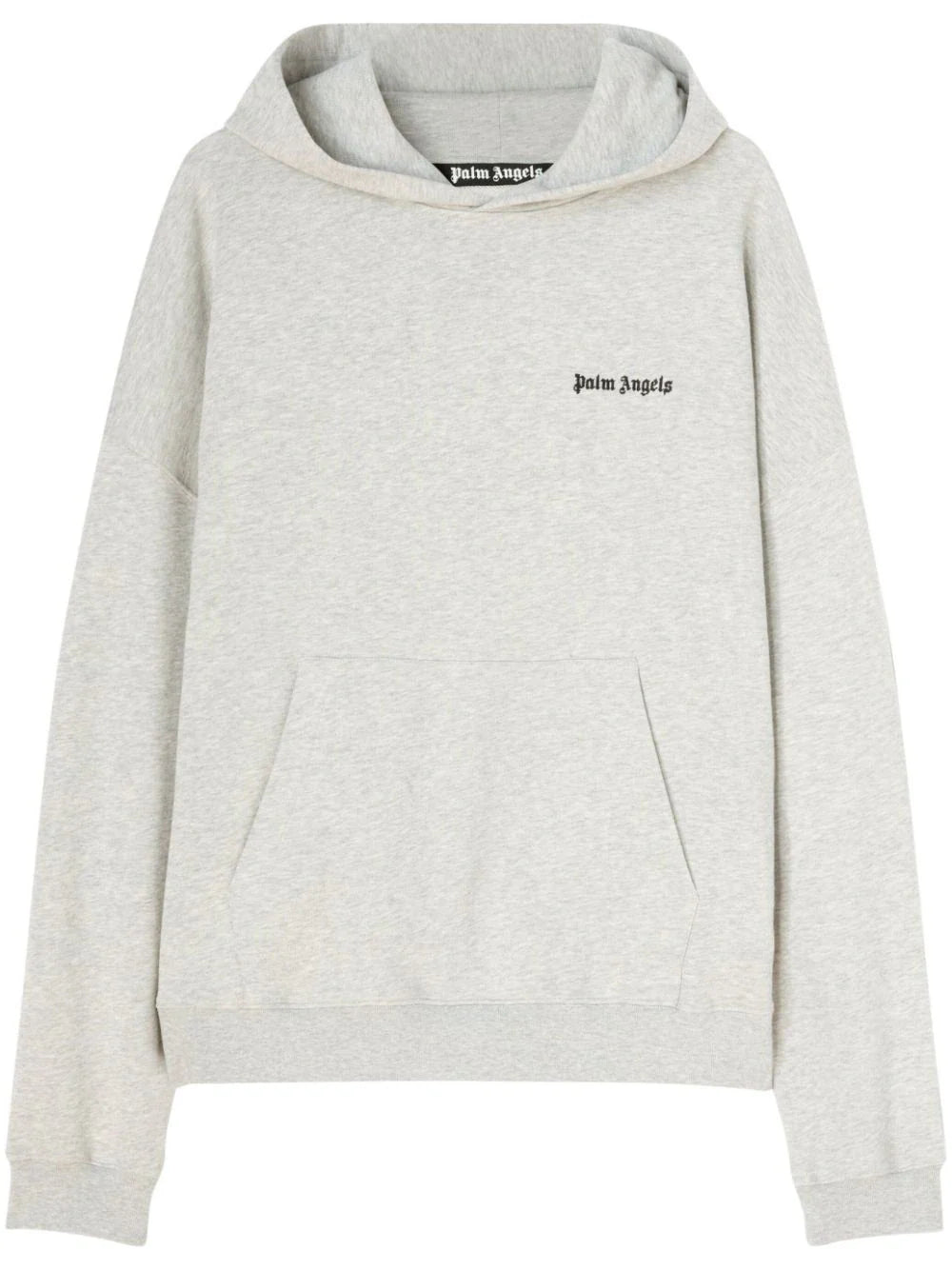 Palm Angels – Grauer Kapuzenpullover mit Logostickerei
