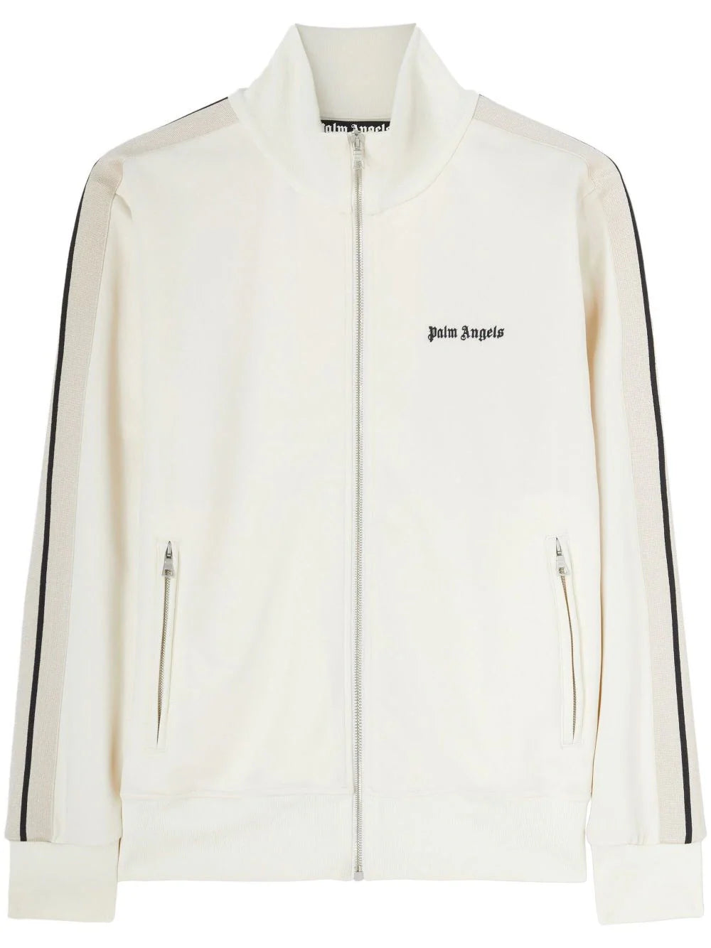 Palm Angels – Jacke mit Track-Logo-Print in Butter/Creme