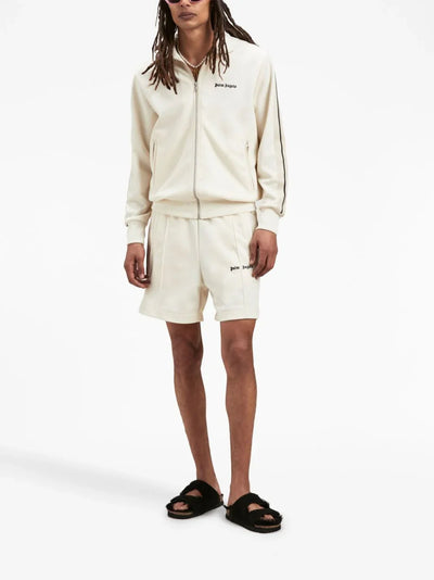 Palm Angels – Jacke mit Track-Logo-Print in Butter/Creme