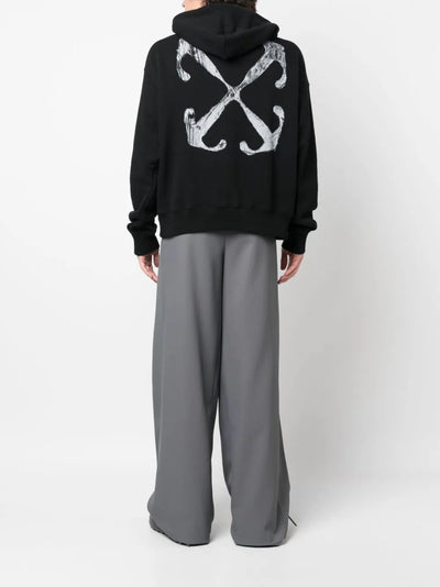 Off-White – Schwarzer Skate-Hoodie „Scratch Arrow“