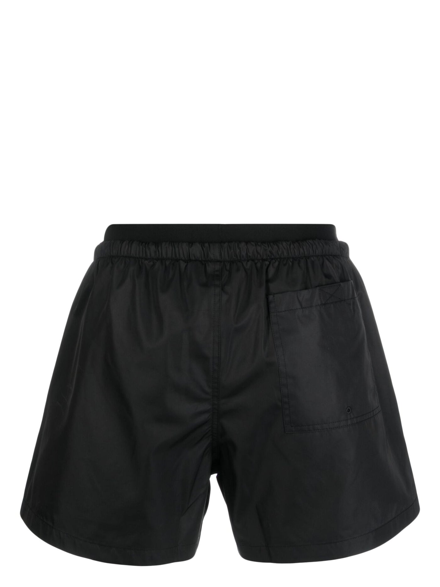 Off-White – Schwarze Badeshorts mit Logoband