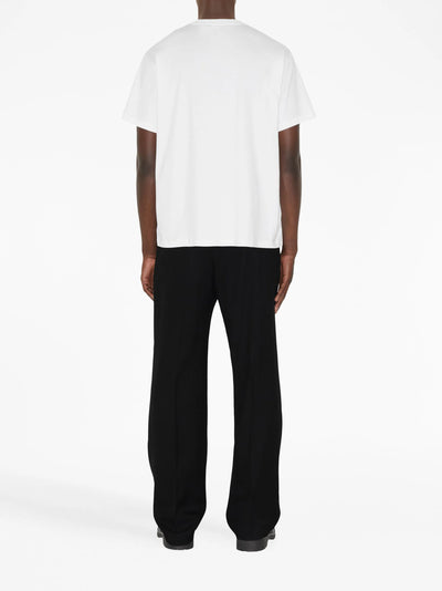 Burberry – Weißes T-Shirt mit EKD-Logostickerei