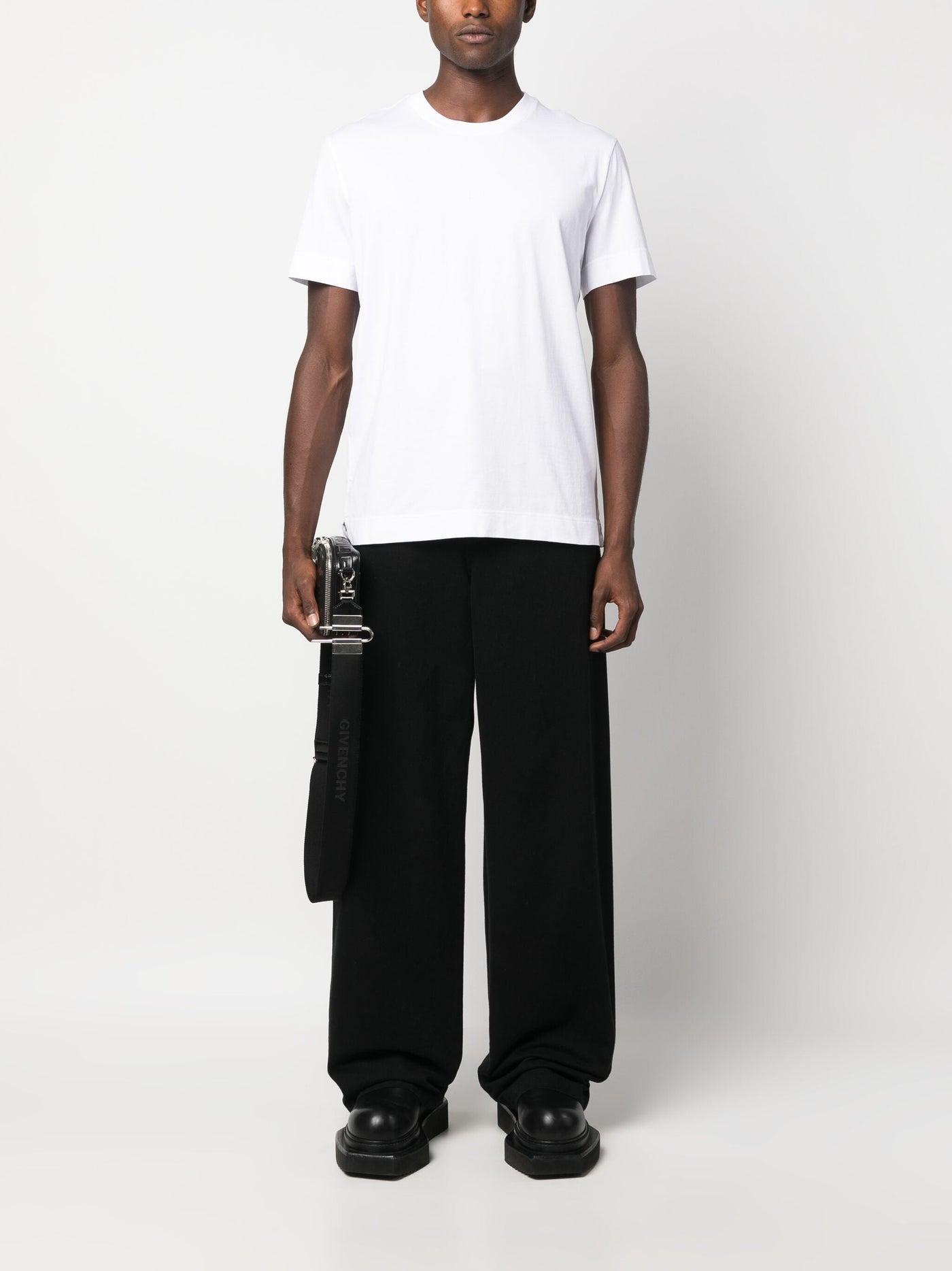 Givenchy – Oversize-T-Shirt mit kleinem 4G-Logo-Stickerei in Weiß