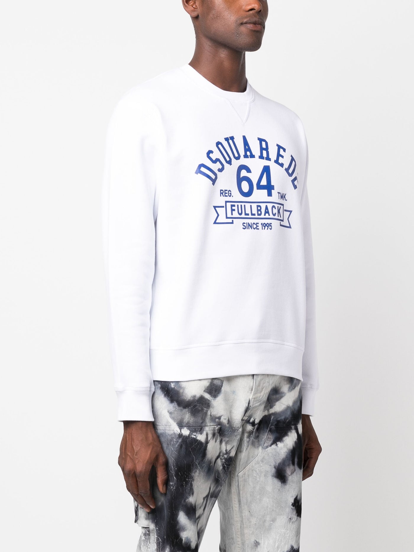 Dsquared2 – FullBack 64 – Weißes Sweatshirt mit Logo-Aufdruck