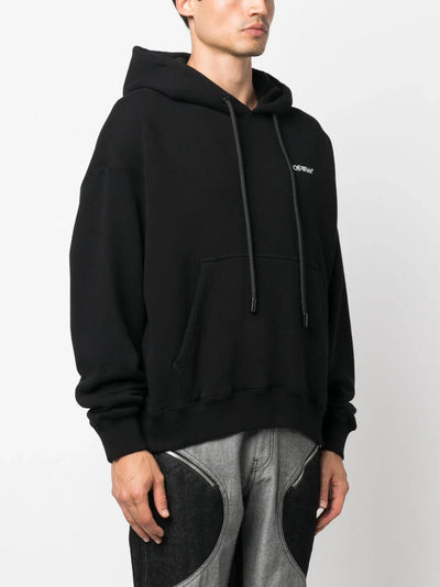 Off-White – Lunar Arrow – Skate-Kapuzenpullover in Schwarz