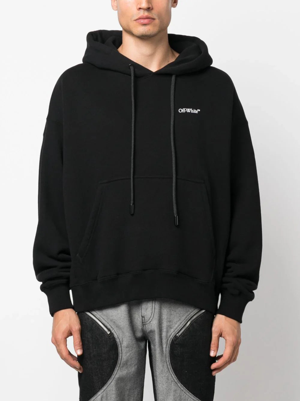 Off-White – Lunar Arrow – Skate-Kapuzenpullover in Schwarz
