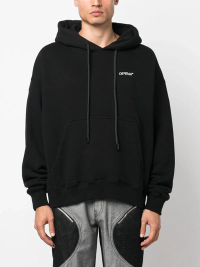 Off-White – Lunar Arrow – Skate-Kapuzenpullover in Schwarz