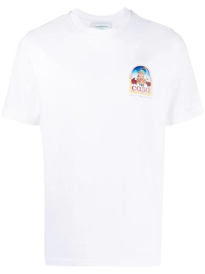 Casablanca Vue De L'Arche bedrucktes T-Shirt in Weiß 
