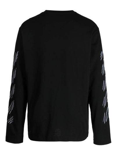 Off-White Stitch Diags Langarmshirt in Schwarz